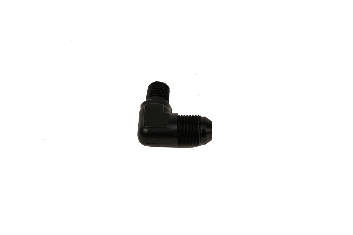 Aeromotive - Aeromotive Fitting Elbow 1/4"-MNPT to AN-08 90-Deg Black - 15667 - Image 1