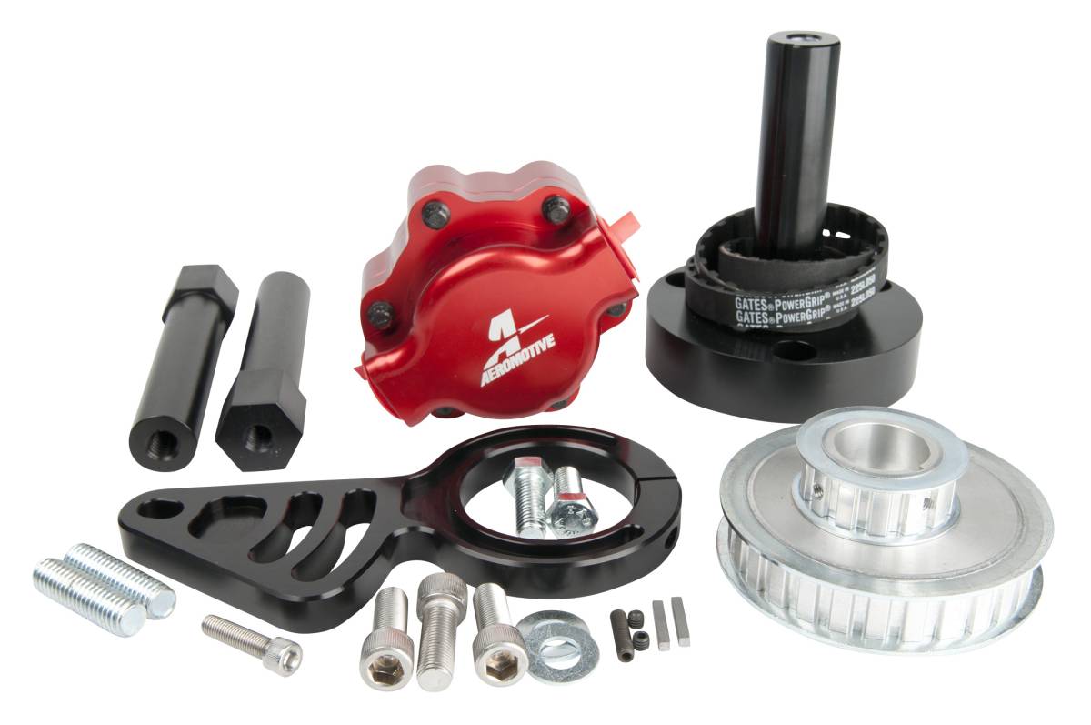 Aeromotive - Aeromotive B.B. Chevy Kit to install 11105 Billet Belt drive pump (includes pulleys bracket pump and hardware) - 17241 - Image 1