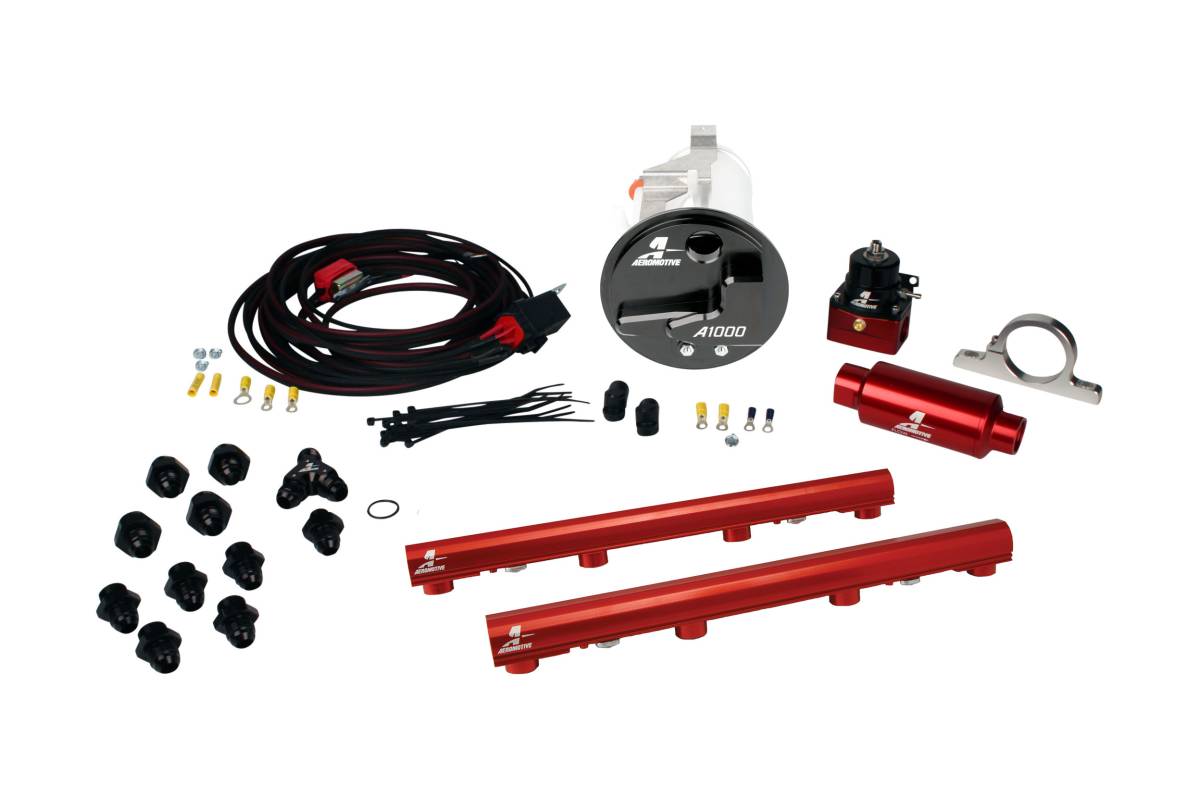 Aeromotive - Aeromotive System 05-09 Mustang GT 18676 A1000 14116 4.6L 3V Rails 16307 Wire Kit & Misc. Fittings - 17302 - Image 1