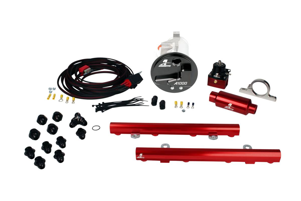 Aeromotive - Aeromotive System 05-09 Mustang GT 18676 A1000 14130 5.0L 4V Rails 16307 Wire Kit & Misc. Fittings - 17308 - Image 1