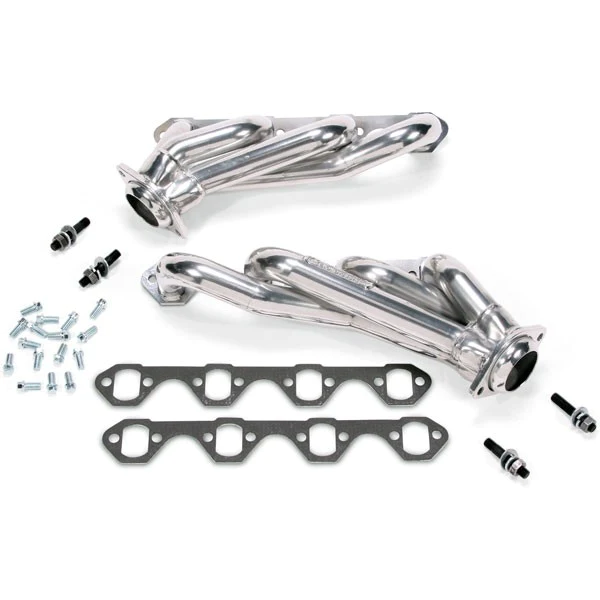 BBK Performance - Ford Mustang GT 1986-1993 5.0L V8 BBK Performance Polished Silver Ceramic Shorty Headers 1-5/8" - Image 1