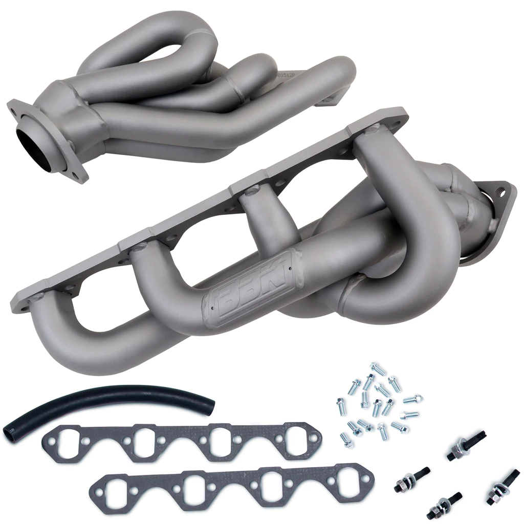 BBK Performance - Ford Mustang GT 1986-1993 5.0L V8 BBK Performance Titanium Ceramic Shorty Headers 1-5/8" - Image 1