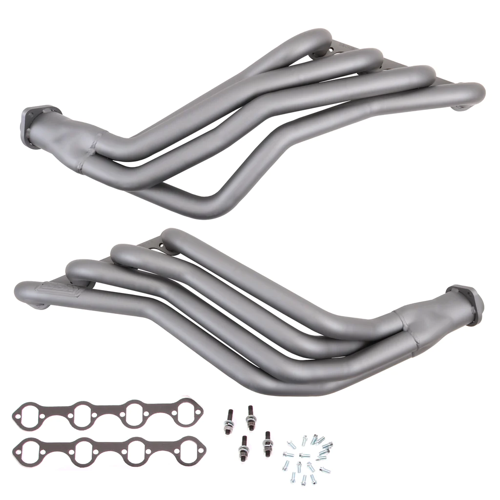 BBK Performance - Ford Mustang 1986-1993 351W Swap BBK Performance Titanium Ceramic Long Tube Headers 1-3/4" - Image 1