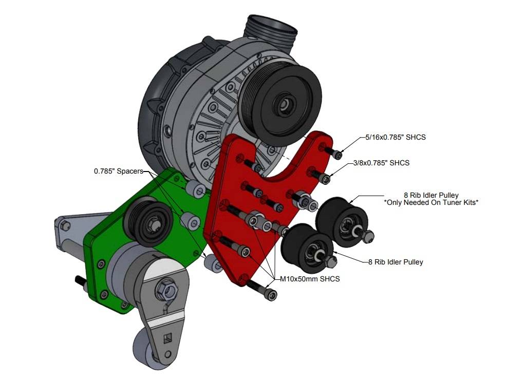 ATI/Procharger - ProCharger 2015-20 Dodge Challenger Stage II Supercharger Mounting Bracket - Image 1