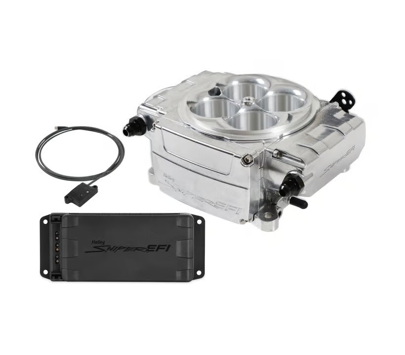 Holley - Holley Sniper 2 EFI 4BBL Throttle Body Fuel Injection Kit W/ Bluetooth Module & PDM - Polished - Image 1