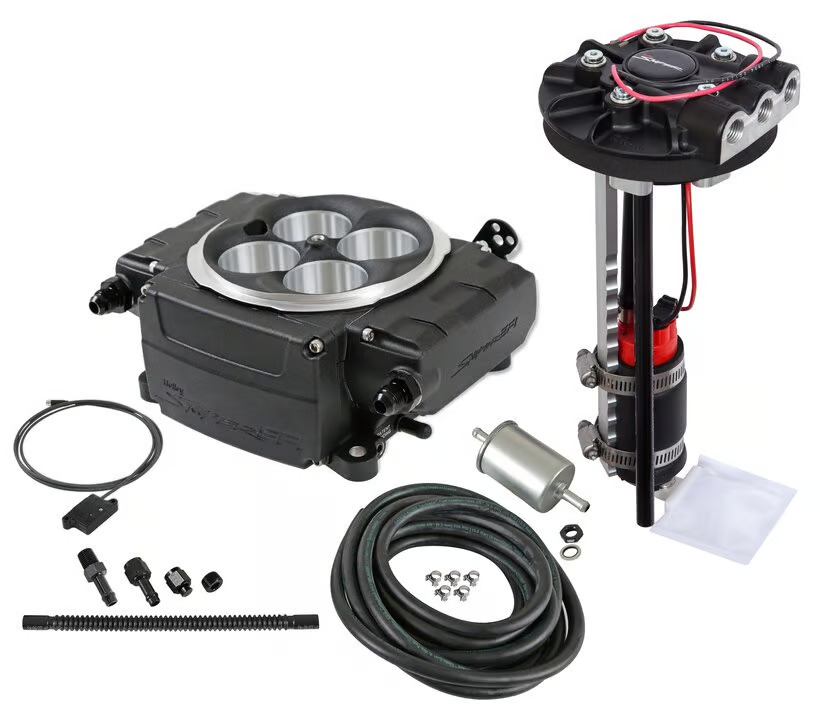 Holley - Holley Sniper 2 EFI 4BBL Throttle Body Fuel Injection Kit W/ Bluetooth Module & Universal Drop-In Module - Black - Image 1