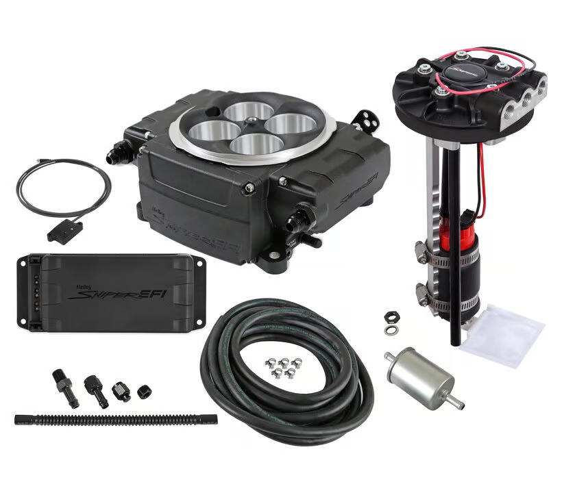 Holley - Holley Sniper 2 EFI 4BBL Throttle Body Fuel Injection Kit W/ Bluetooth Module, PDM & Universal Drop-In Module - Black - Image 1