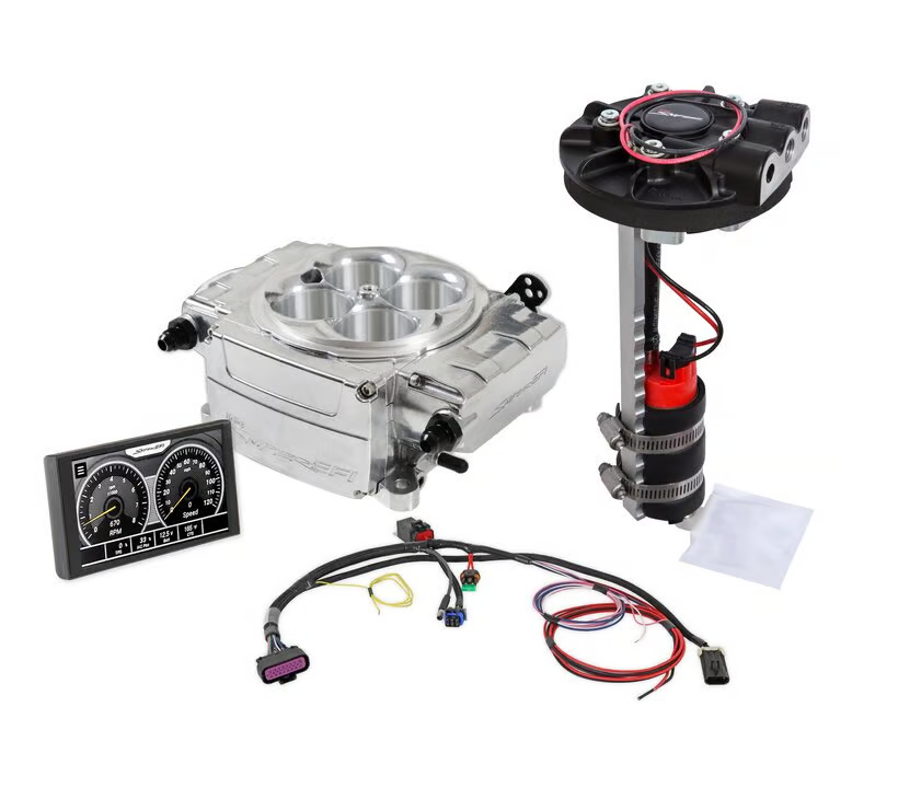 Holley - Holley Sniper 2 EFI 4BBL Throttle Body Fuel Injection Kit W/ 5" Handheld & Universal Drop-In Module - Polished - Image 1