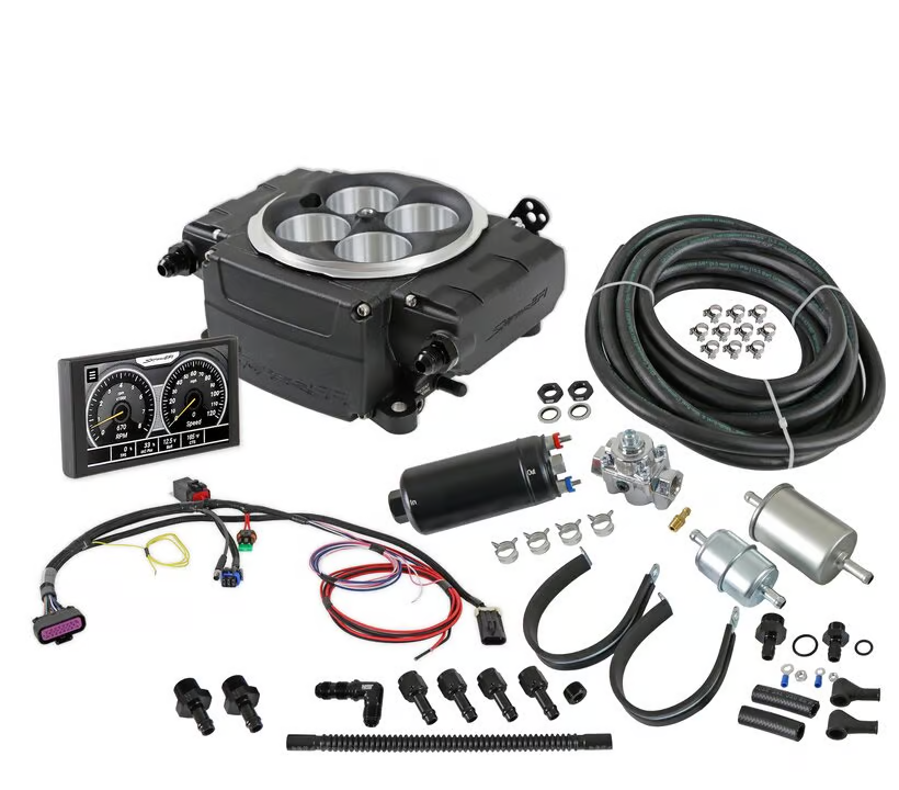 Holley - Holley Sniper 2 EFI 4BBL Throttle Body Fuel Injection Kit W/ 5" Handheld & Master Fueling System - Black - Image 1