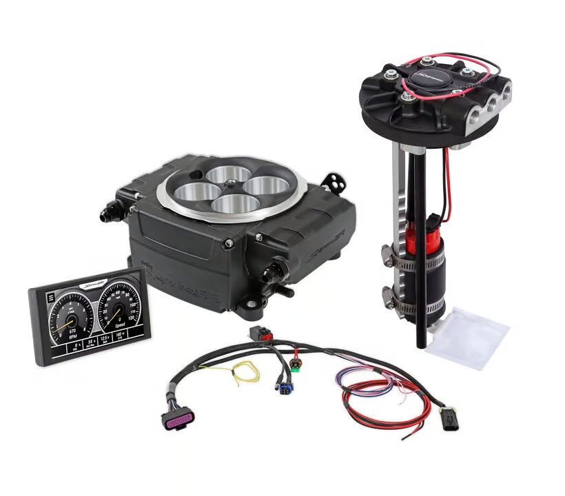 Holley - Holley Sniper 2 EFI 4BBL Throttle Body Fuel Injection Kit W/ 5" Handheld & Universal Returnless Drop-In Module - Black - Image 1