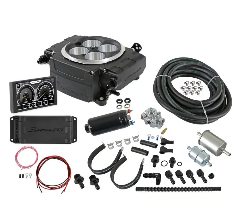 Holley - Holley Sniper 2 EFI 4BBL Throttle Body Fuel Injection Kit W/ 5" Handheld, PDM & Master Fuel System - Black - Image 1