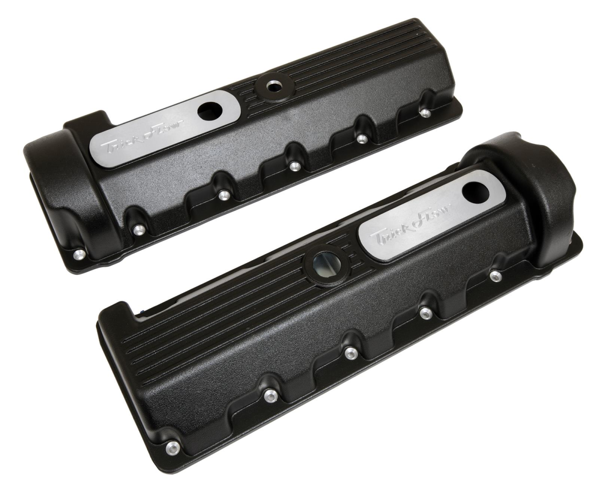 Trickflow - Trickflow Ford 4.6L/5.4L Cast Aluminum 11-Bolt Valve Covers - Black - Image 1