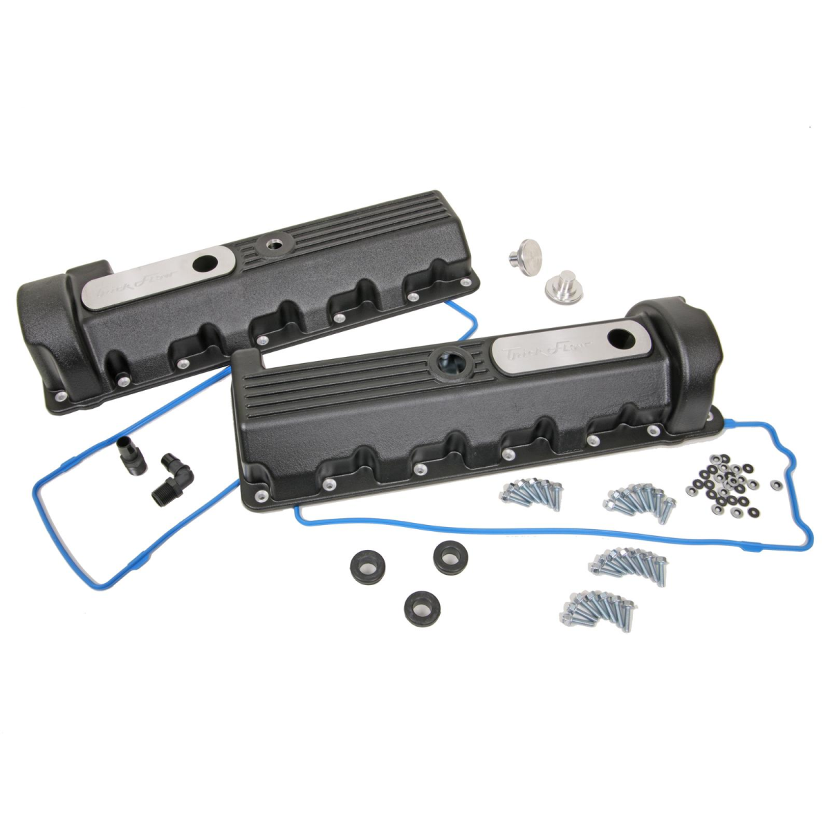 Trickflow - Trickflow Ford 4.6L/5.4L Cast Aluminum 13-14 Bolt Valve Covers - Black - Image 1