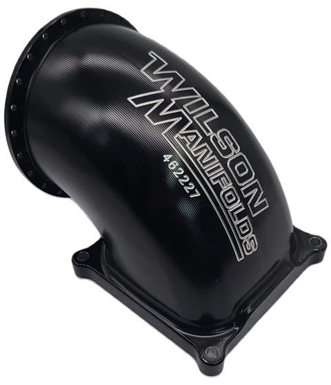 Wilson Manifold - Wilson Manifolds 123MM 4500 Billet Elbow V-Band - Anodized Black - Image 1