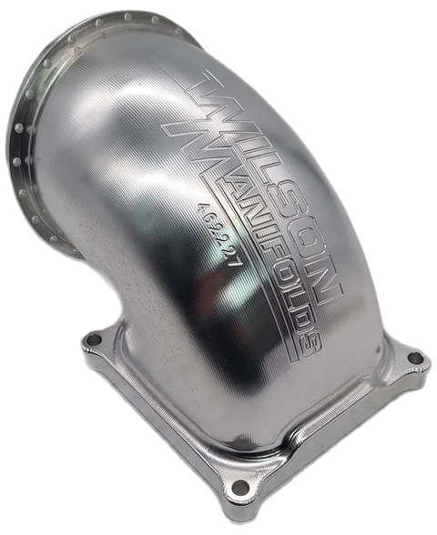 Wilson Manifold - Wilson Manifolds 123MM 4500 Billet Elbow V-Band - Silver Machined Finish - Image 1