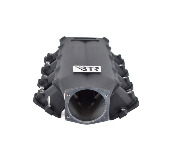 Brian Tooley Racing - BTR LS Trinity Cast Aluminum Intake Manifold for GM Cathedral Port Heads - Black Finish - Image 1
