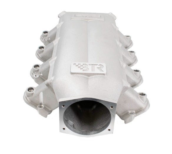 Brian Tooley Racing - BTR LS Trinity Cast Aluminum Intake Manifold for GM LS3 Rectangle Port Heads - Natural Finish - Image 1