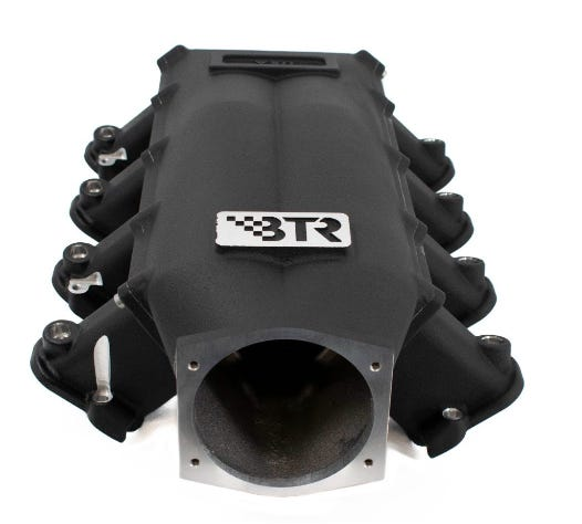 Brian Tooley Racing - BTR LS Trinity Cast Aluminum Intake Manifold for GM LS3 Rectangle Port Heads - Black Finish - Image 1