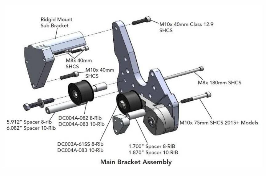 ATI/Procharger - ProCharger 2015-19 Chevy Corvette C7 & Z06 10 Rib Supercharger Mounting Bracket - Image 1