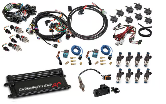 Holley - Holley LS1/LS6 Dominator ECU For EFI Conversion W/ 160LB Injectors, High Performance Coil Kit, 3Bar MAP Sensor, NTK Wideband & Dual 3 Port Boost Control Solenoids - 24X/1X - Image 1