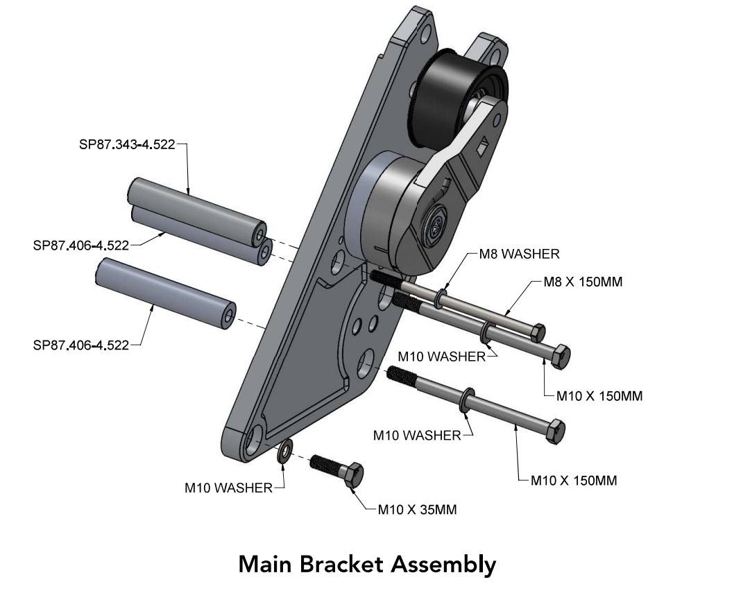 ATI/Procharger - ProCharger Chevy Camaro SS 2016-23 Supercharger 10 Rib Mounting Bracket - Image 1