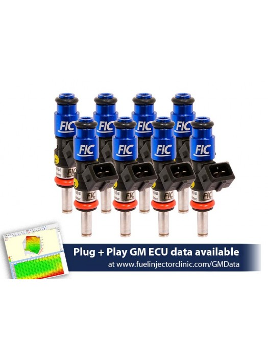 ASNU Fuel Injectors - FIC 1200cc High Z Flow Matched Fuel Injectors for LS2 Engines - Set of 8 - Image 1