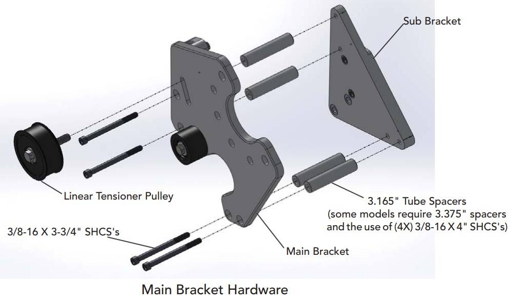 ATI/Procharger - ProCharger 2014-18 GM Truck Supercharger Mounting Bracket - Image 1