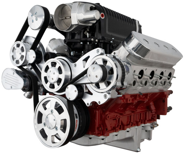 CVF Racing - CVF Wraptor LS FEAD System For Whipple 2.3L or 2.9L With Alternator, AC & Power Steering - Polished - Image 1