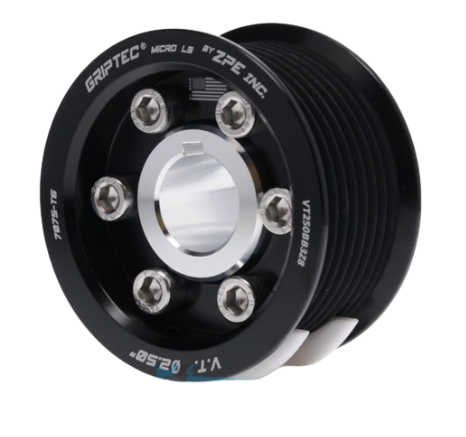 Griptec 8-Rib Vortech/Paxton Supercharger Pulley W/ Hub Kit VTXXXBB3K8