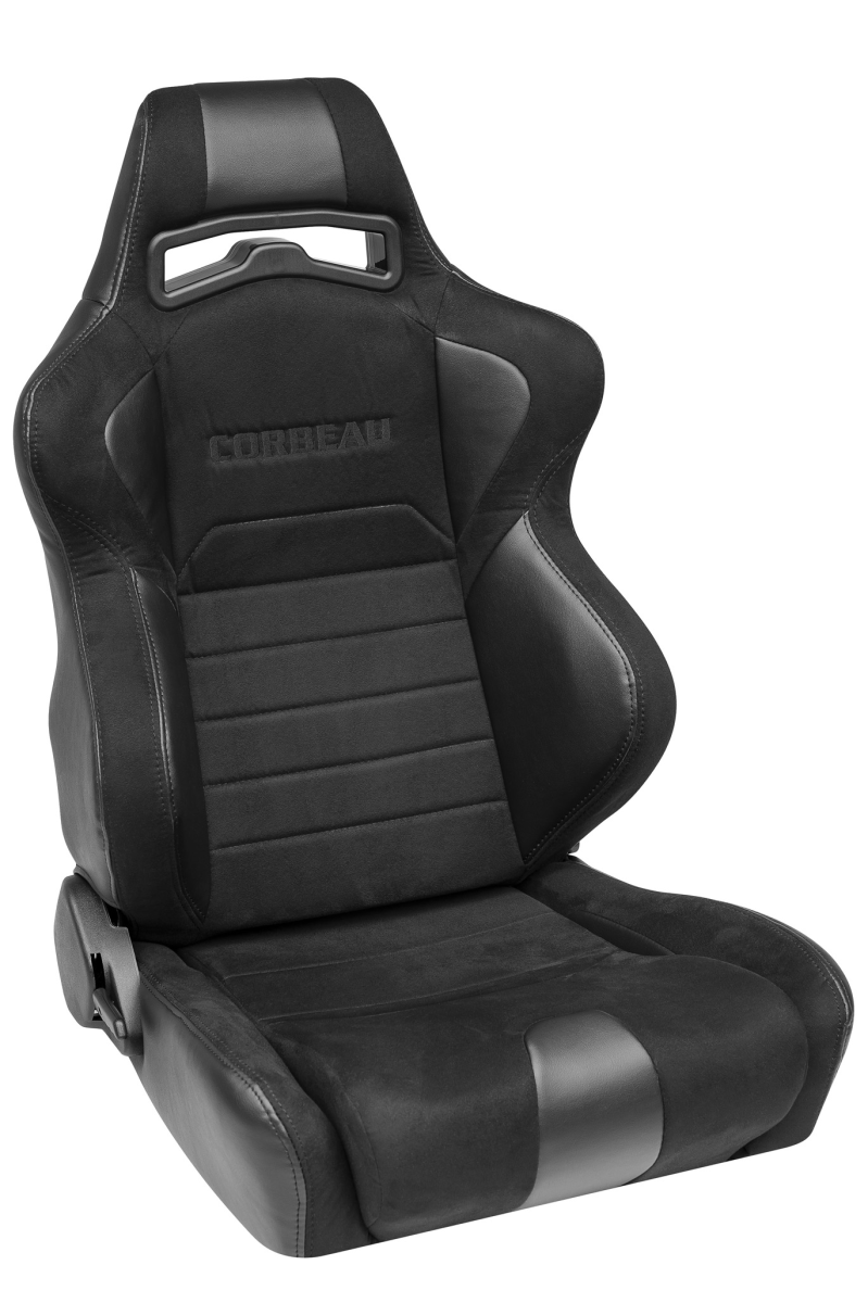 Corbeau-Blem - Blemished Corbeau LG1 Black Microsuede Reclining Racing Seat - Pair - Image 1