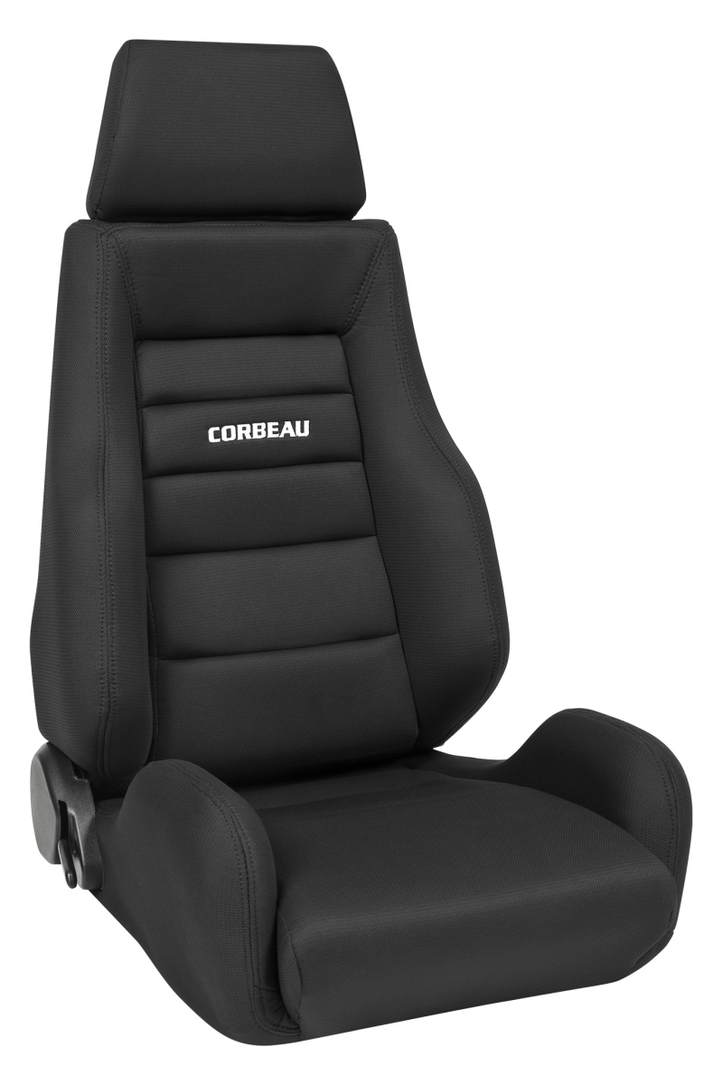 Corbeau-Blem - Blemished Corbeau GTS II Black Cloth Reclining Racing Seat W/ Lumbar Inflator & 5th Slot - Pair - Image 1