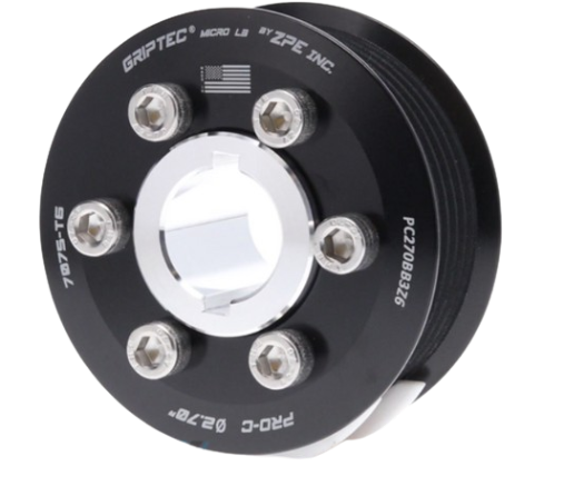 Griptec 6-Rib ProCharger Non-Offset Supercharger Pulley - With Hub