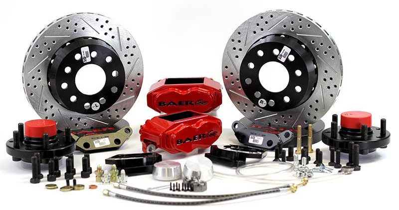 Baer Brakes  - Baer GM A/F/X Body 4 Piston SS4+ Front Disc Brake Kit - 11" Disc (Red Caliper) - Image 1