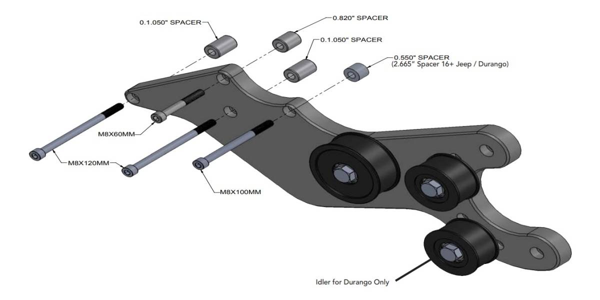 ATI/Procharger - ProCharger 2012-20 Jeep Grand Cherokee 6.4L Supercharger Mounting Bracket & Tensioner - Image 1