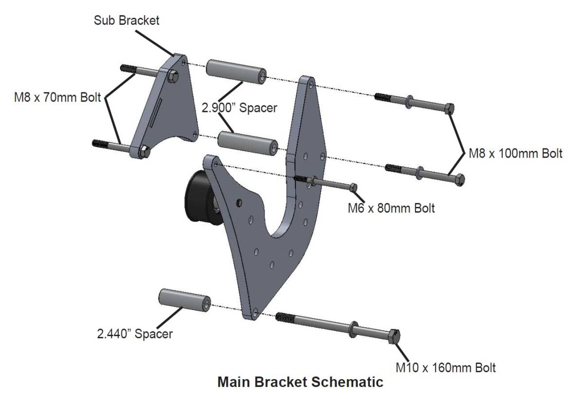 ATI/ProCharger Parts - ProCharger 2021-23 Ford F-150 H.O. Supercharger Mounting Bracket - Image 1