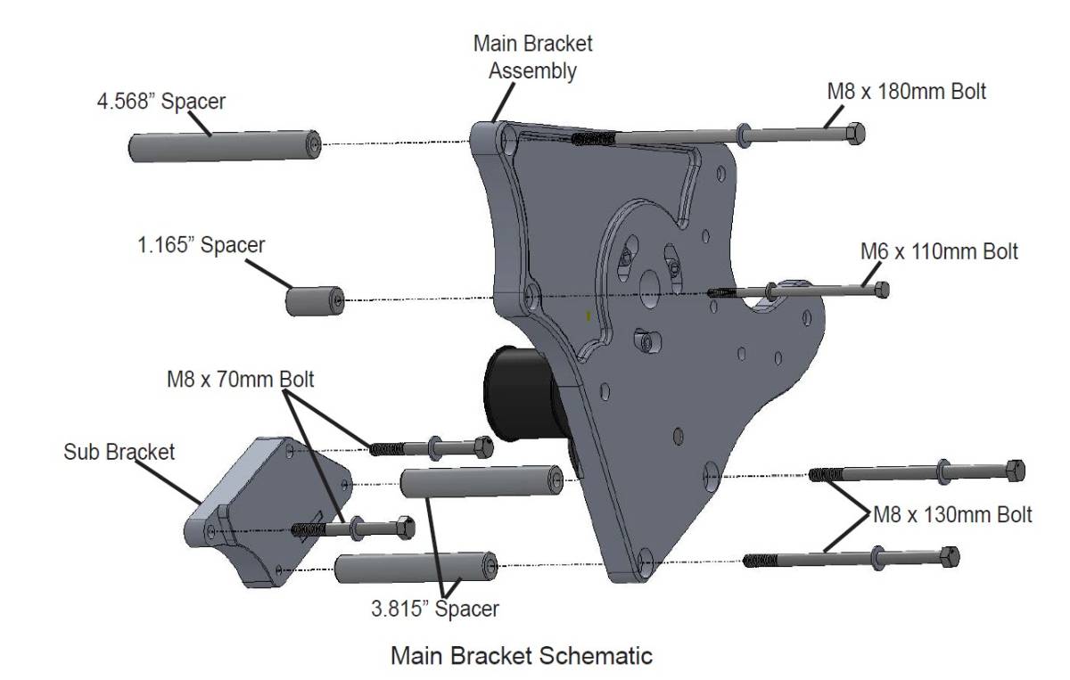 ATI/ProCharger Parts - ProCharger 2021-23 Ford F-150 Stage 2 Supercharger Mounting Bracket - Image 1