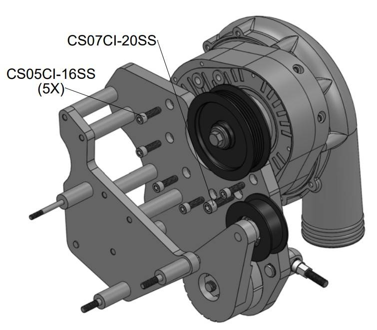 ATI/ProCharger Parts - ProCharger 2011-17 Mustang V6 Supercharger Mounting Bracket - Image 1