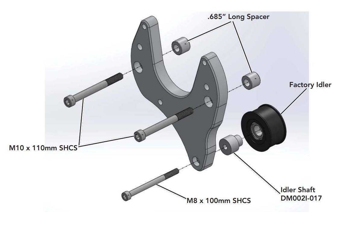 ATI/ProCharger Parts - ProCharger 2012-18 Jeep Wrangler JK Supercharger Mounting Bracket - Image 1