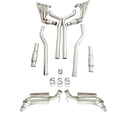 Texas Speed - Texas Speed 2010-2015 Chevy Camaro SS/ZL1 1-7/8" Long Tube Headers and Catted X-Pipe w/ Dual Exit Axle-Back - Image 1