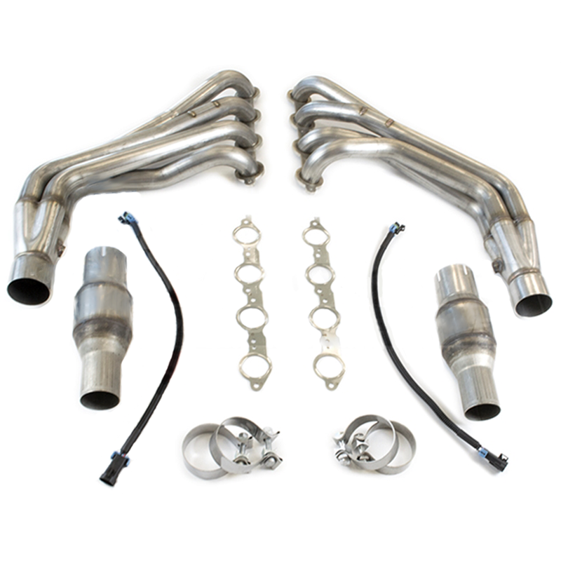 Texas Speed - Texas Speed 2010-2015 Chevy Camaro SS/ZL1 2" Long Tube Headers w/ Catted Connection Pipes - Image 1
