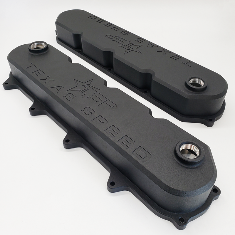 Texas Speed - Texas Speed Gen 5 LT Billet Baffled Valve Covers - Powdercoated Black - Image 1