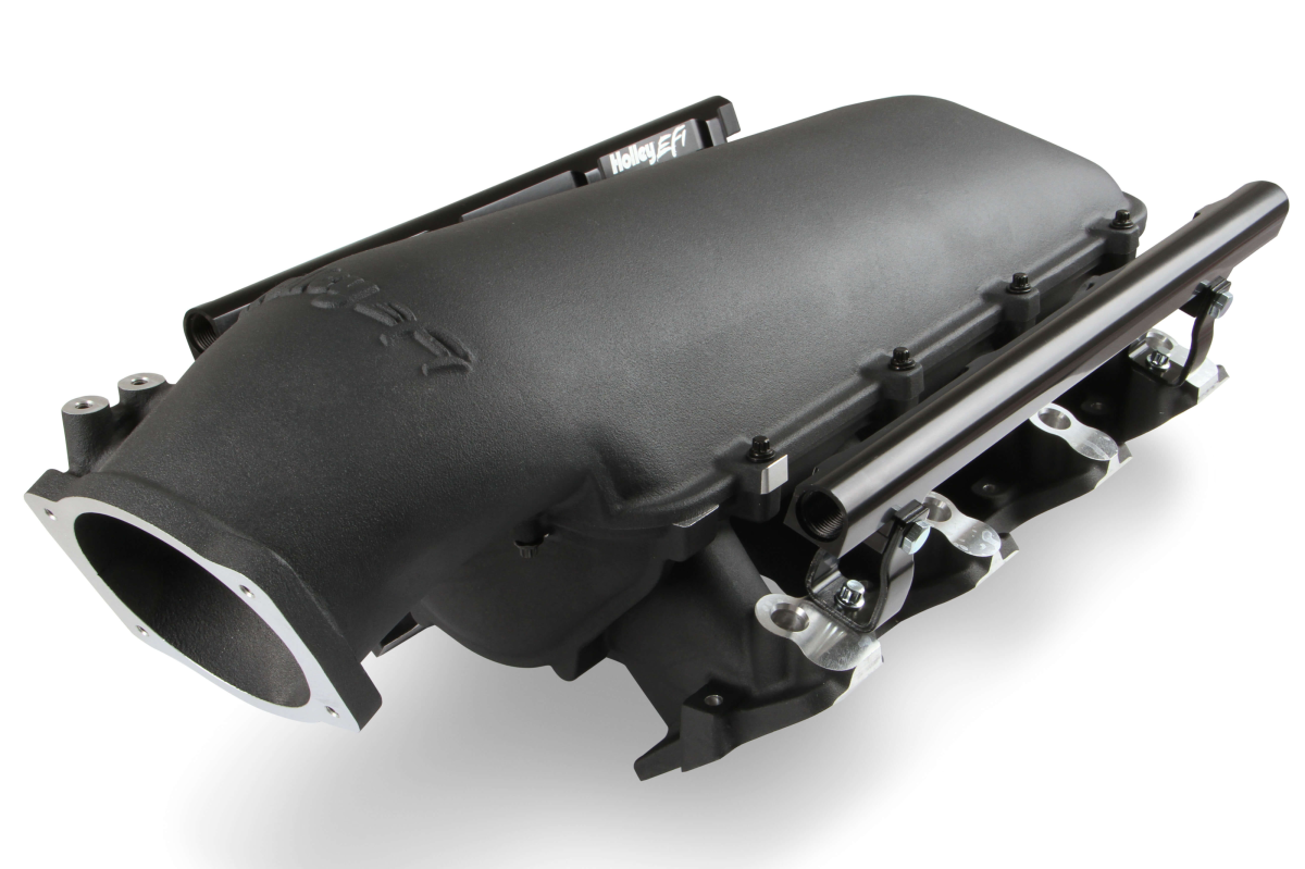 Holley - Holley Lo-Ram LS1/LS2/LS6 Intake Manifold w/ High Flow Fuel Rails - Black - Image 1