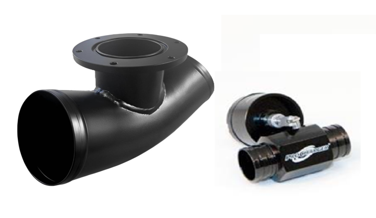 ATI/ProCharger Parts - ProCharger 3" Curved Air Tube w/ ProFlow Valve - Image 1