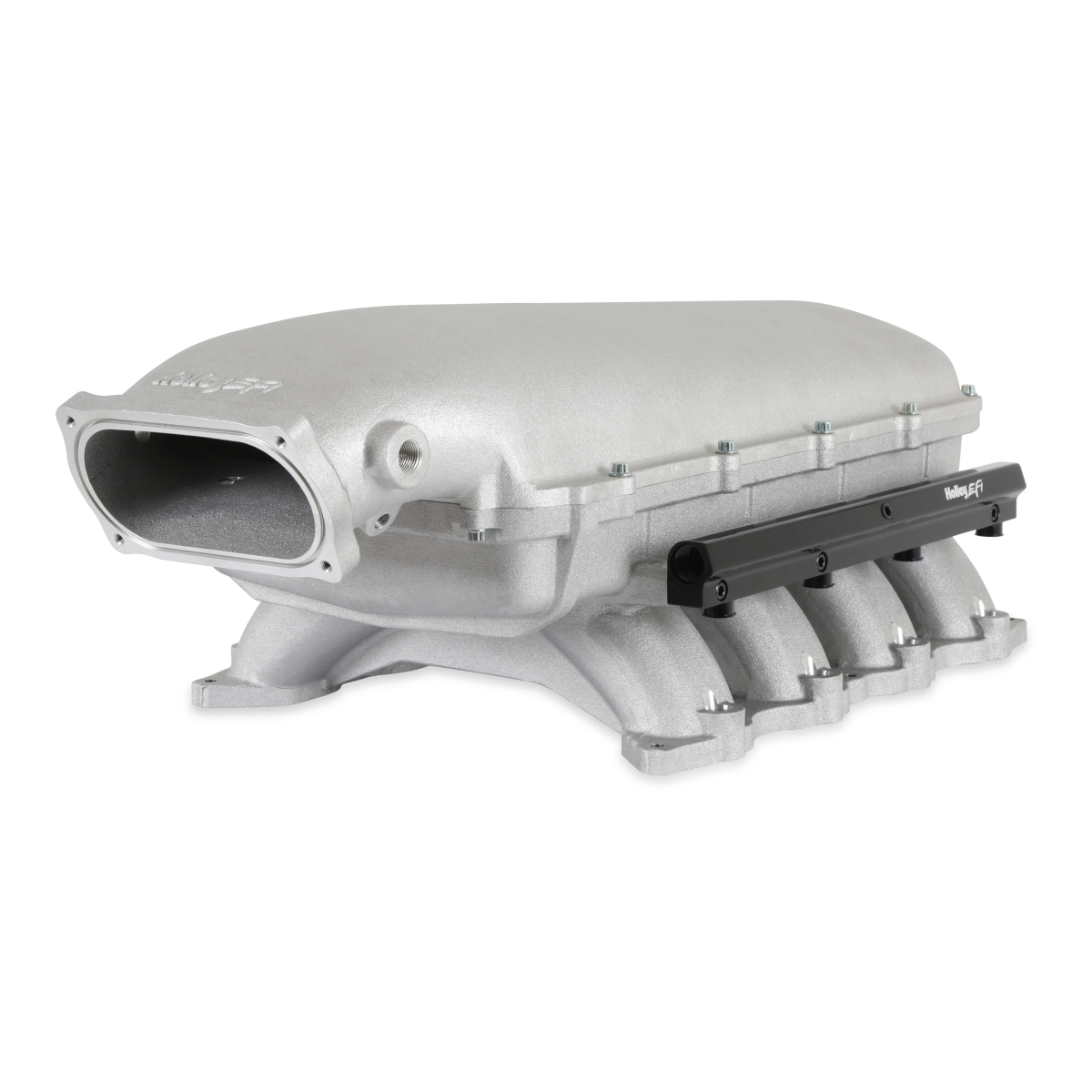 Holley - Holley Hi-Ram Coyote/Voodoo/Predator Intake Manifold w/ High Flow Fuel Rails - Satin (For 07-14 GT500 Oval Style Throttle Body) - Image 1