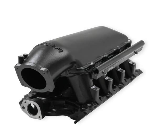 Holley - Holley Hi-Ram 351W SBF 105MM Intake Manifold w/ High Flow Fuel Rails - Black (9.5 Deck) - Image 1