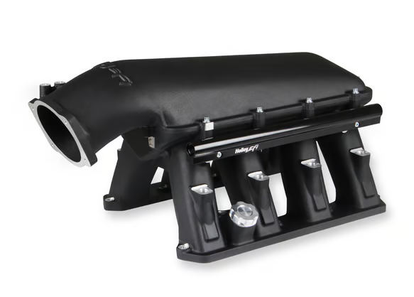 Holley - Holley Hi-Ram Gen III Hemi 105mm Intake Manifold w/ High Flow Fuel Rails - Black - Image 1