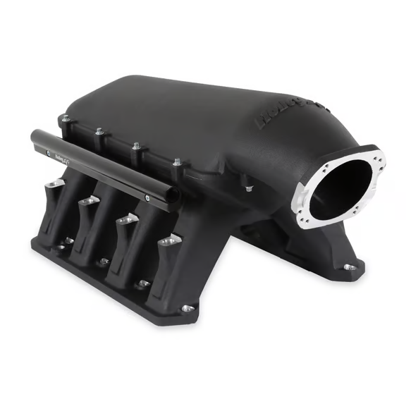 Holley - Holley Hi-Ram Gen III Hemi 80/92mm Intake Manifold w/ High Flow Fuel Rails - Black - Image 1