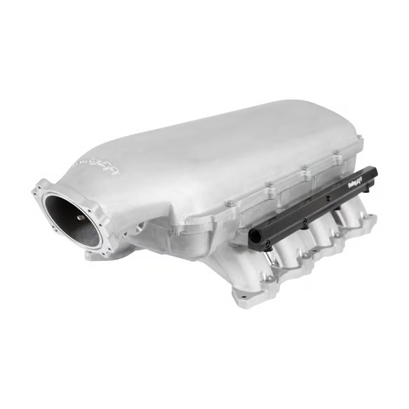 Holley - Holley Hi-Ram Coyote/Voodoo/Predator Intake Manifold w/ High Flow Fuel Rails - Satin (For 93MM GT500/GT350 Style Throttle Body & LS 4-Bolt Throttle Bodies) - Image 1