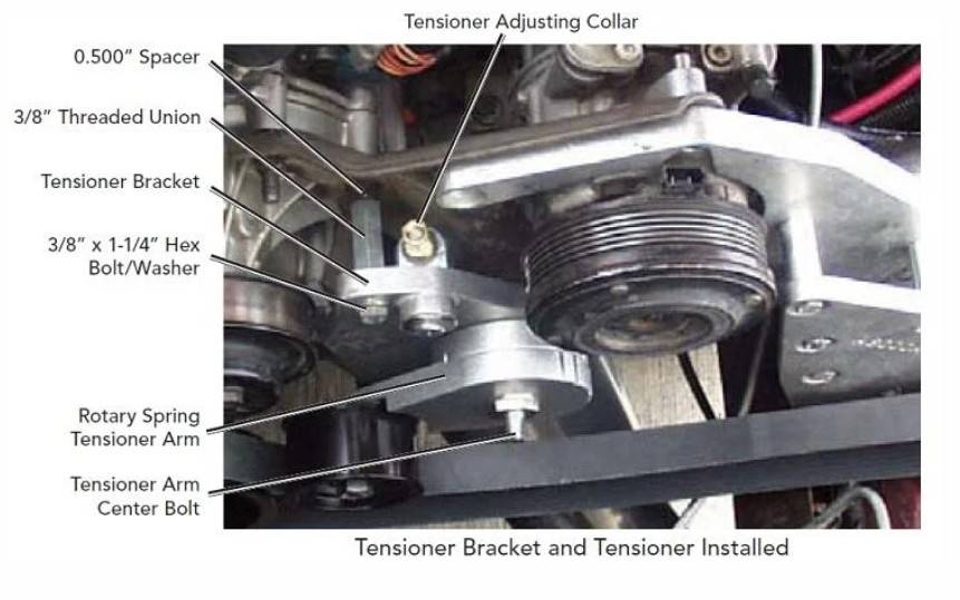 ATI/ProCharger Parts - ProCharger 1986-93 Mustang 8 Rib A/C Tensioner Assembly - Image 1