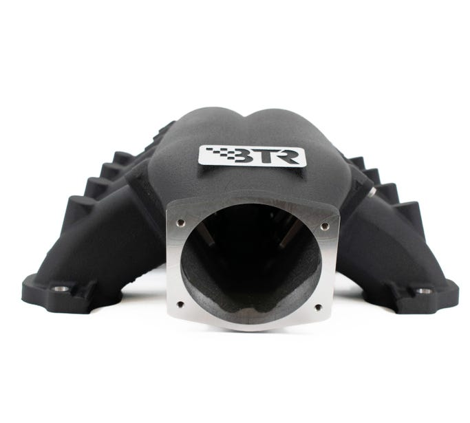Brian Tooley Racing - BTR Ford Godzilla Trinity Cast Aluminum Intake Manifold w/ CNC Runners - Black Finish - Image 1